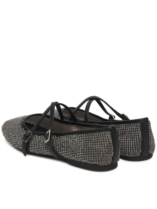 Steve Madden Baleriny Watchlist 11005277 Czarny