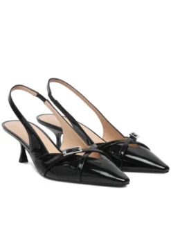 Stuart Weitzman Czółenka Georgie Slingback 50 SM977 Czarny