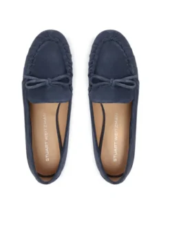 Stuart Weitzman Mokasyny Britt Bow SM414 Granatowy
