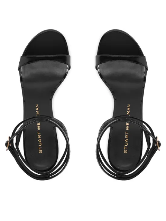 Stuart Weitzman Sandały Naudistini Wrap 100 SM910 Czarny