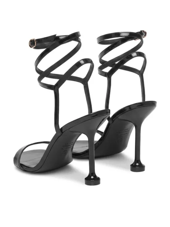 Stuart Weitzman Sandały Naudistini Wrap 100 SM910 Czarny
