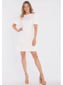 Stylove Sukienka koktajlowa S431 Biały A-Line Fit