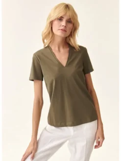 TATUUM Bluzka PARTA 1 Khaki Loose Fit