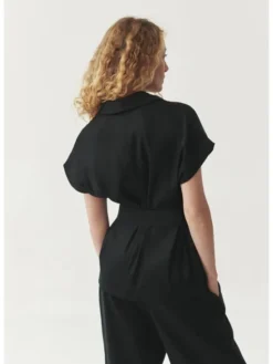 TATUUM Kamizelka UMBRIA Czarny Loose Fit
