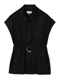 TATUUM Kamizelka UMBRIA Czarny Loose Fit