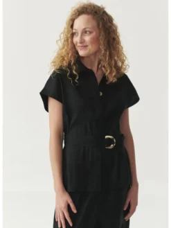 TATUUM Kamizelka UMBRIA Czarny Loose Fit