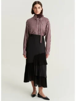 TATUUM Spódnica midi FALBI Brązowy Flare Fit