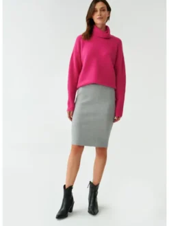TATUUM Spódnica midi GEME 1 Szary Close Fit