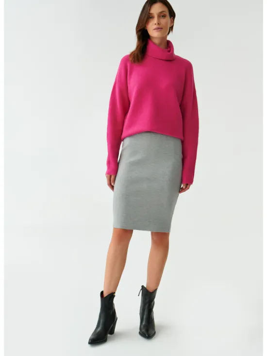 TATUUM Spódnica midi GEME 1 Szary Close Fit