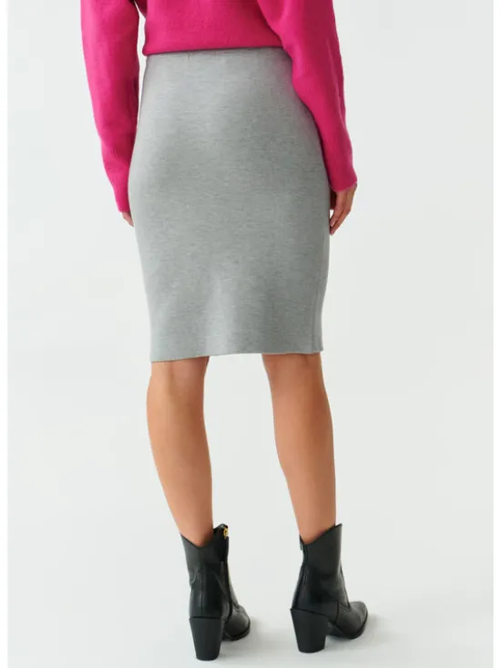 TATUUM Spódnica midi GEME 1 Szary Close Fit