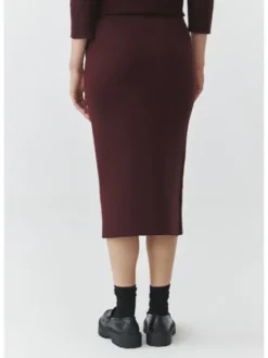 TATUUM Spódnica midi GEMETA Fioletowy Close Fit
