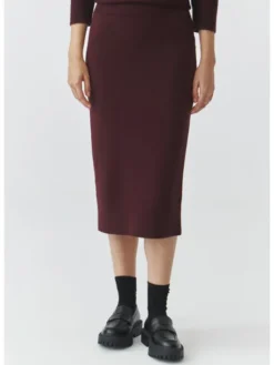 TATUUM Spódnica midi GEMETA Fioletowy Close Fit