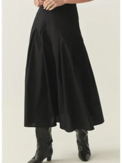 TATUUM Spódnica midi PLANOKA Czarny Classic Fit
