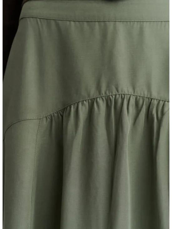 TATUUM Spódnica midi SARITA Zielony Flare Fit