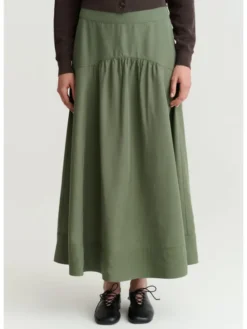 TATUUM Spódnica midi SARITA Zielony Flare Fit