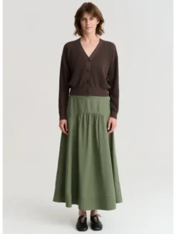 TATUUM Spódnica midi SARITA Zielony Flare Fit