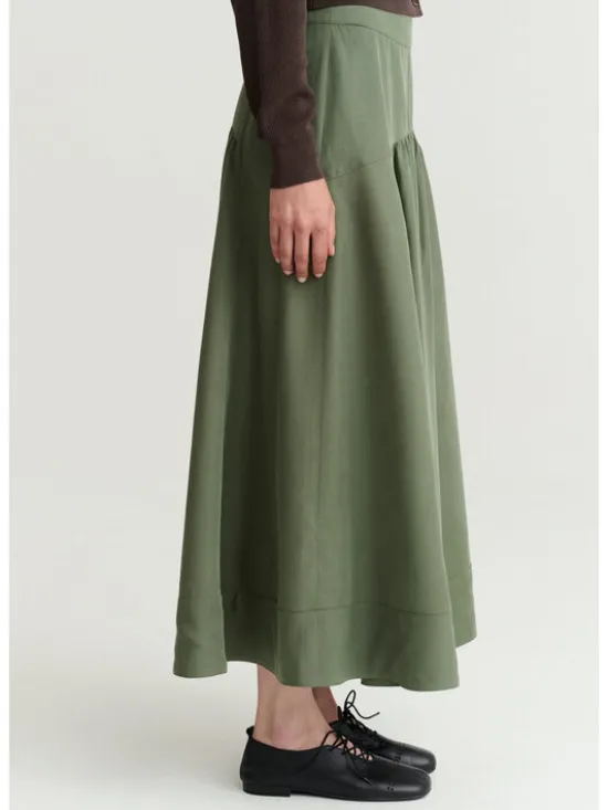 TATUUM Spódnica midi SARITA Zielony Flare Fit
