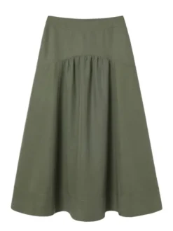 TATUUM Spódnica midi SARITA Zielony Flare Fit