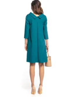 Tessita Sukienka koktajlowa T349 Turkusowy Classic Fit