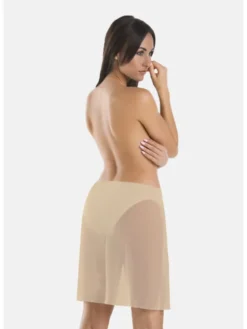 Teyli Spódnica mini damska Tamara Beżowy A-Line Fit