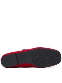 Tommy Jeans Baleriny Tjw Ballerina Suede EN0EN03067 Czerwony