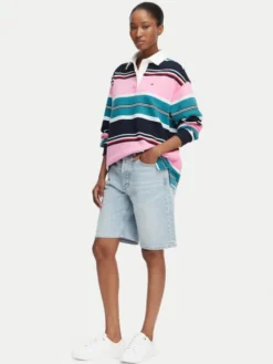 Tommy Jeans Bermudy DW0DW23123 Niebieski jasny Regular Fit