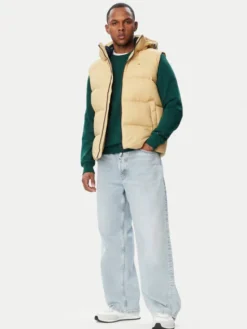 Tommy Jeans Bezrękawnik DM0DM20465 Beżowy jasny Regular Fit