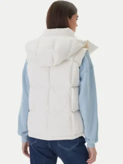 Tommy Jeans Bezrękawnik Tjw Alaska Grid Down Vest DW0DW21627 Écru Regular Fit