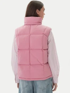 Tommy Jeans Bezrękawnik Tjw Alaska Grid Down Vest DW0DW21627 Różowy Regular Fit