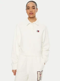 Tommy Jeans Bluza DW0DW19409 Biały Relaxed Fit