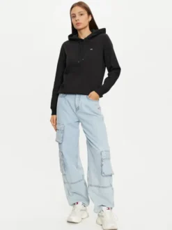 Tommy Jeans Bluza DW0DW19958 Czarny Regular Fit