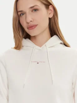 Tommy Jeans Bluza Linear DW0DW21963 Biały Regular Fit