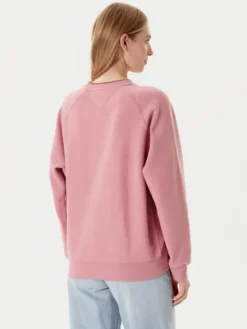 Tommy Jeans Bluza Script DW0DW21196 Różowy Regular Fit