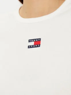 Tommy Jeans Bluzka DW0DW20178 Biały Slim Fit