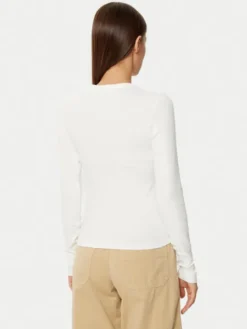 Tommy Jeans Bluzka DW0DW20178 Biały Slim Fit