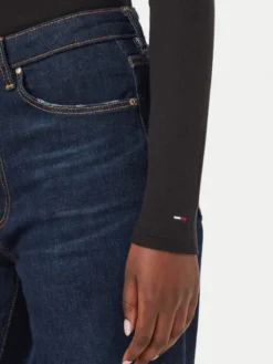 Tommy Jeans Bluzka DW0DW23259 Czarny Slim Fit