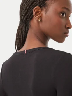 Tommy Jeans Bluzka DW0DW23259 Czarny Slim Fit