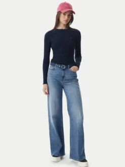 Tommy Jeans Bluzka DW0DW22783 Granatowy Slim Fit