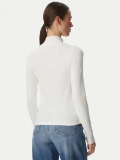Tommy Jeans Bluzka Essential DW0DW19830 Biały Slim Fit