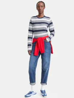 Tommy Jeans Bluzka Reg Ess Jersey DW0DW23562 Granatowy Regular Fit