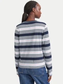 Tommy Jeans Bluzka Reg Ess Jersey DW0DW23562 Granatowy Regular Fit