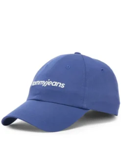 Tommy Jeans Czapka z daszkiem Script Logo AM0AM14455 Niebieski