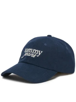 Tommy Jeans Czapka z daszkiem Script AW0AW17908 Granatowy