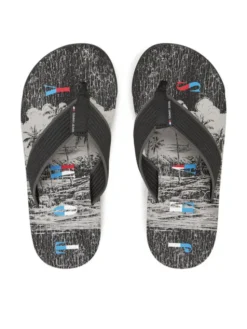 Tommy Jeans Japonki Tjm Elevated Beach Sandal EM0EM01561 Czarny