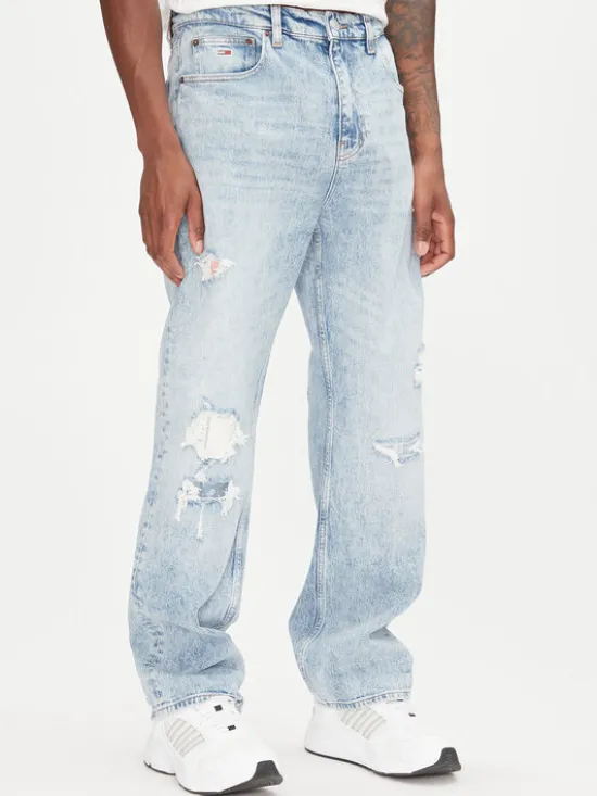 Tommy Jeans Jeansy Otis DM0DM21026 Niebieski jasny Straight Fit