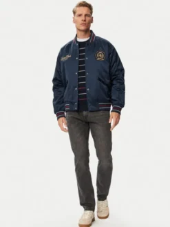 Tommy Jeans Jeansy Scanton DM0DM23341 Szary ciemny Slim Fit