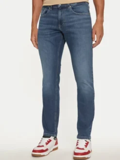 Tommy Jeans Jeansy Scanton DM0DM21052 Granatowy Slim Fit
