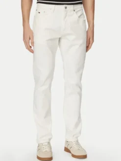 Tommy Jeans Jeansy Scanton DM0DM23270 Biały Slim Fit
