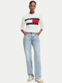 Tommy Jeans Jeansy Sophie DW0DW23582 Niebieski jasny Straight Fit