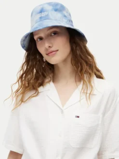 Tommy Jeans Kapelusz Bucket Tiedye AW0AW18834 Niebieski